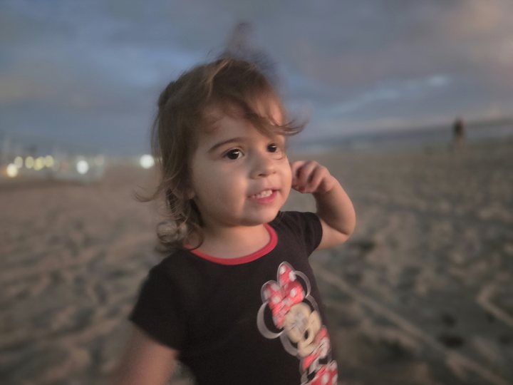 Samuel's daughter at the beach